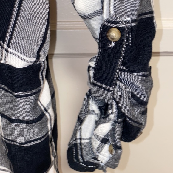 Abercrombie & Fitch Medium Black White Plaid Button Up Dress - Picture 7 of 12